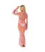 Womens/ladies Mesh Maxi Skirt Orange Missy Empire-2