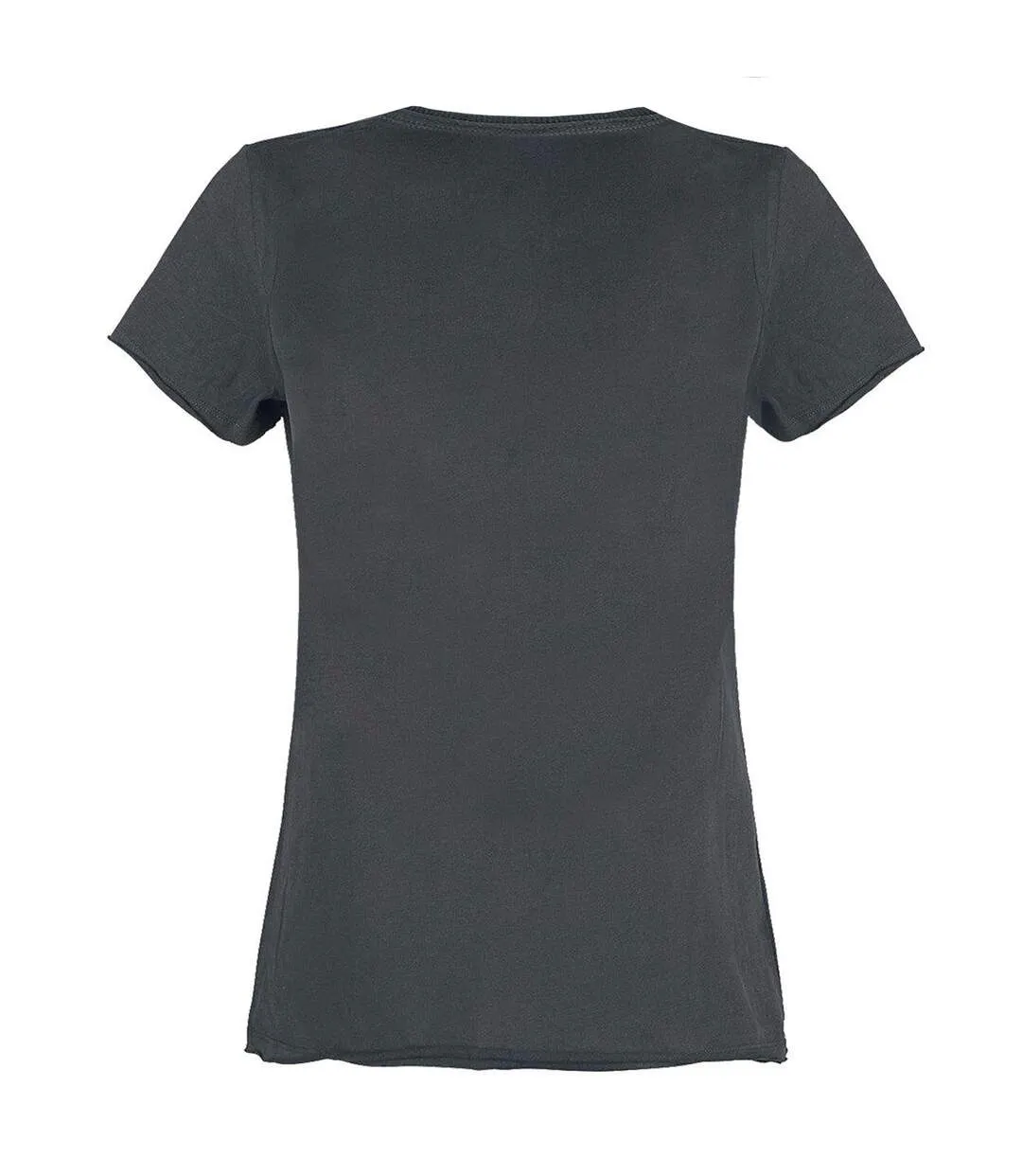 Womens/ladies Ac/dc Logo T-shirt Charcoal Amplified-2