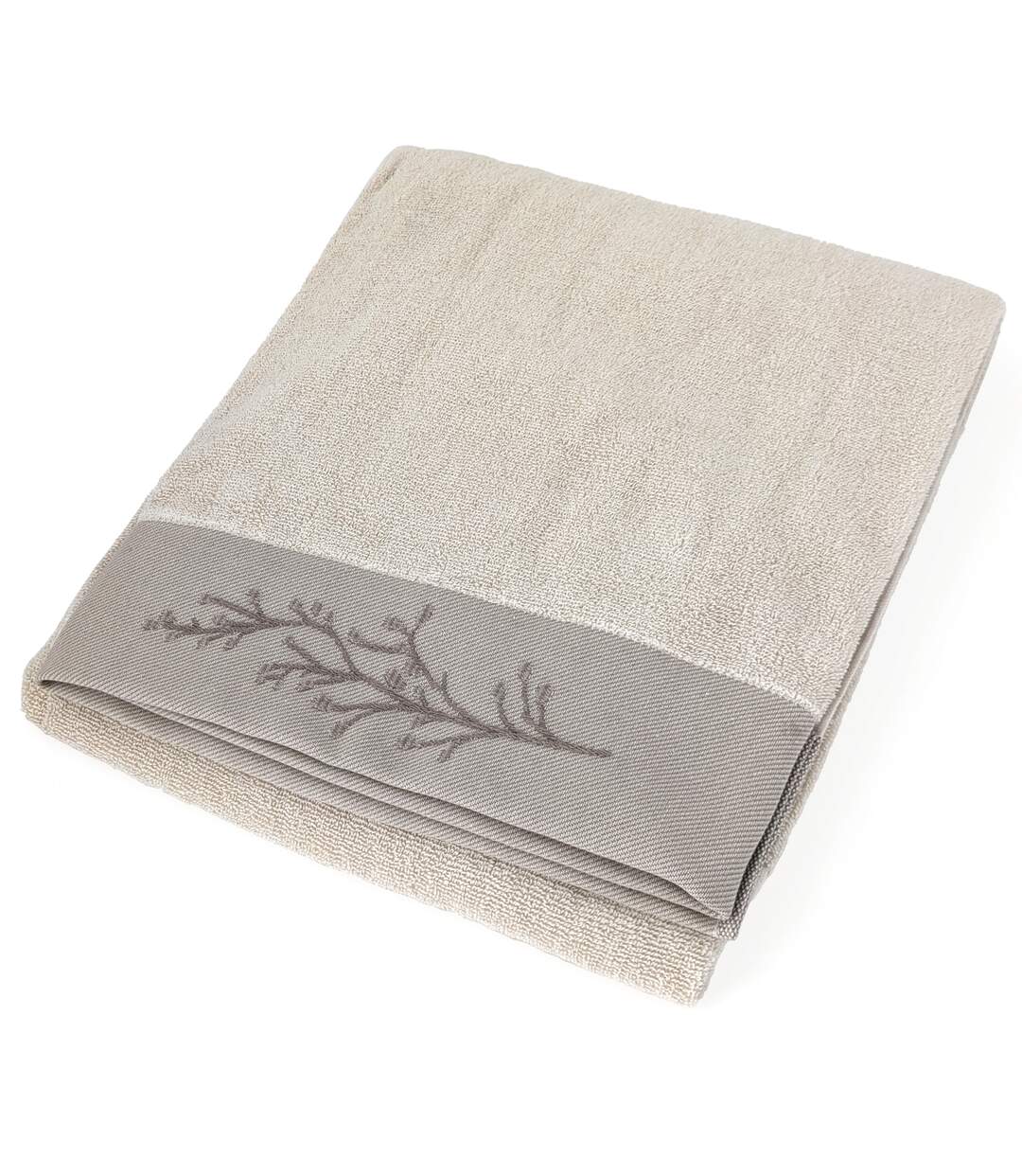 Drap de bain absorbant coton FEUILLE-1