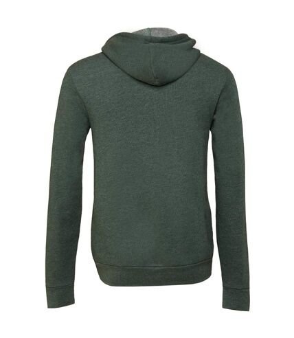 Canvas sweat à capuche et fermeture zippée homme forêt chiné Bella + Canvas