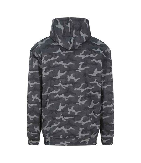 Mens camouflage hoodie black Awdis
