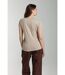 Tee shirt col rond manches courtes femme Marine Taupe Clair | Gerard Pasquier-5