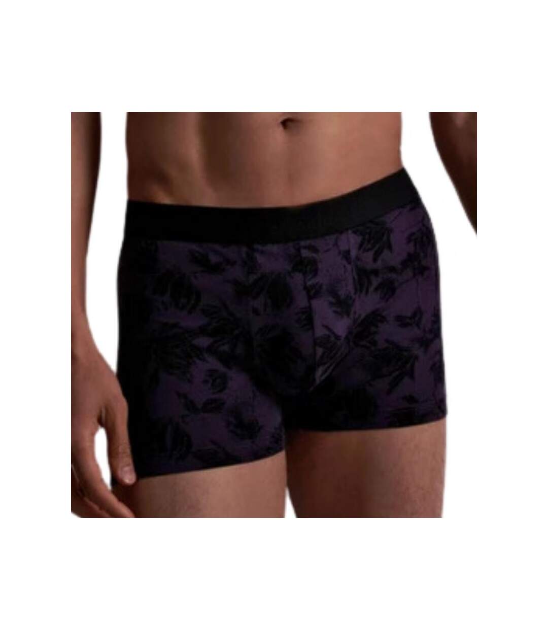 AUBADEMEN Boxer Homme Coton Bio BRUS Violet Noir