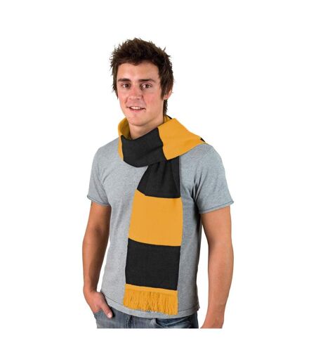 Echarpe Épaisse Thermique Tricotée Homme Taille Unique Noir Or Result