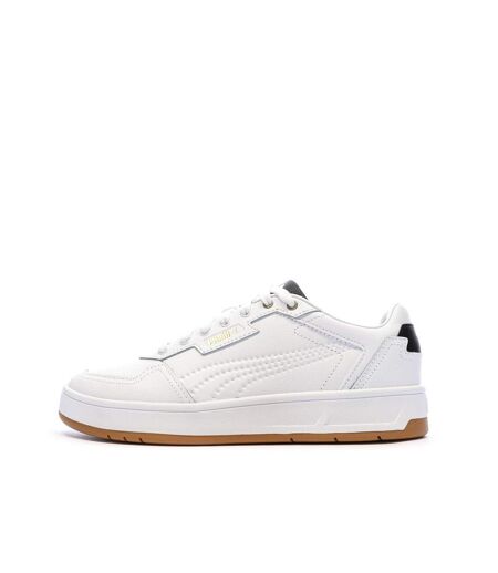 Baskets blanches homme puma court classic lux