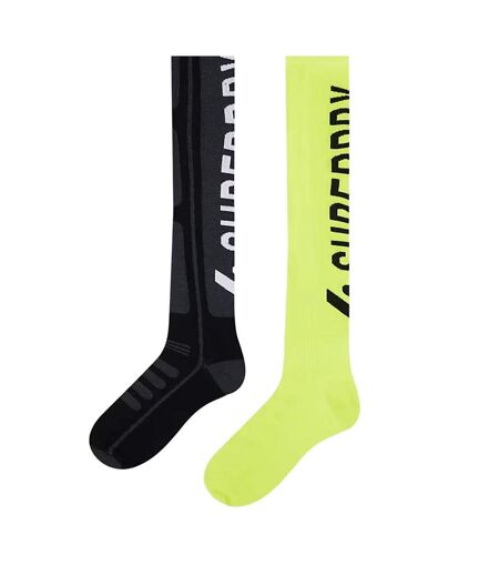 Chaussettes de compression jaune/noir adulte superdry compressport