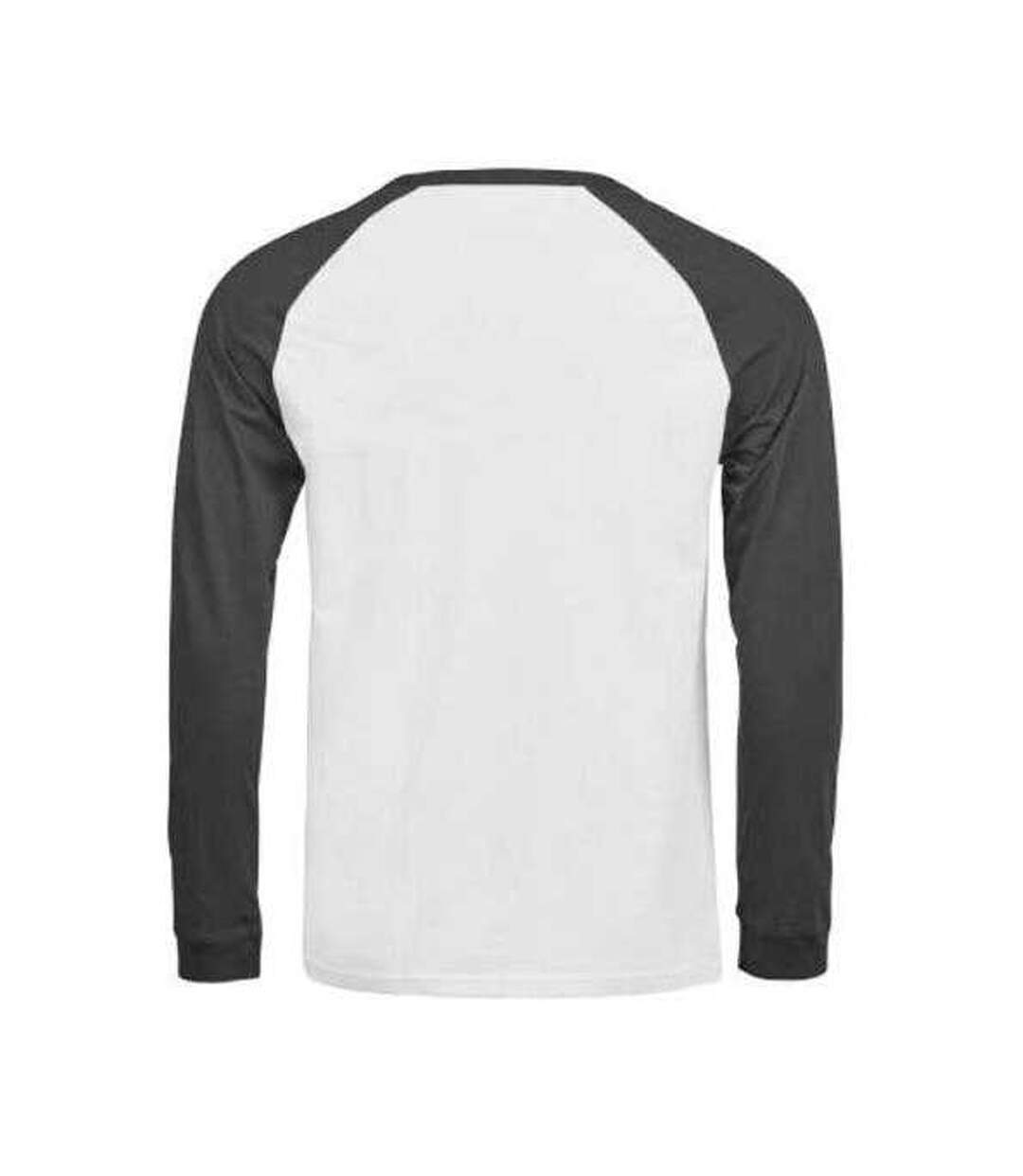 T-shirt Manches Longues Baseball Unlabeled Homme Blanc Noir Tee Jays-2