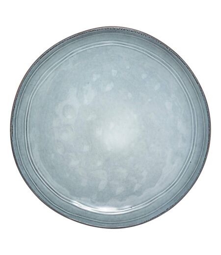 Lot de 6 Assiettes Plates Flower 26cm Bleu