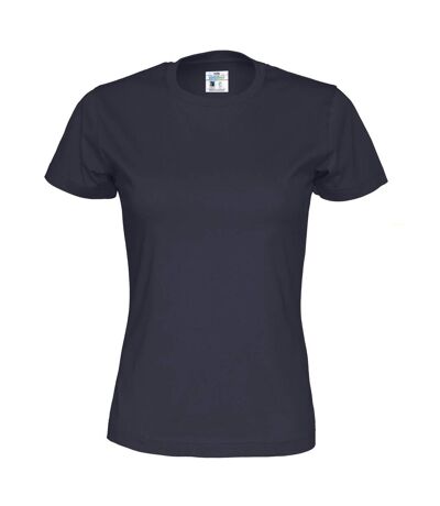 Womens/ladies Organic T-shirt Navy Cottover