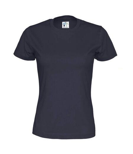 Womens/ladies Organic T-shirt Navy Cottover