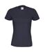 Womens/ladies Organic T-shirt Navy Cottover-1