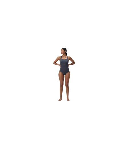 Maillot De Bain Uni 1 Pièce À Col Carré Femme Gris Foncé Speedo