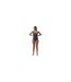 Maillot De Bain Uni 1 Pièce À Col Carré Femme Gris Foncé Speedo-1