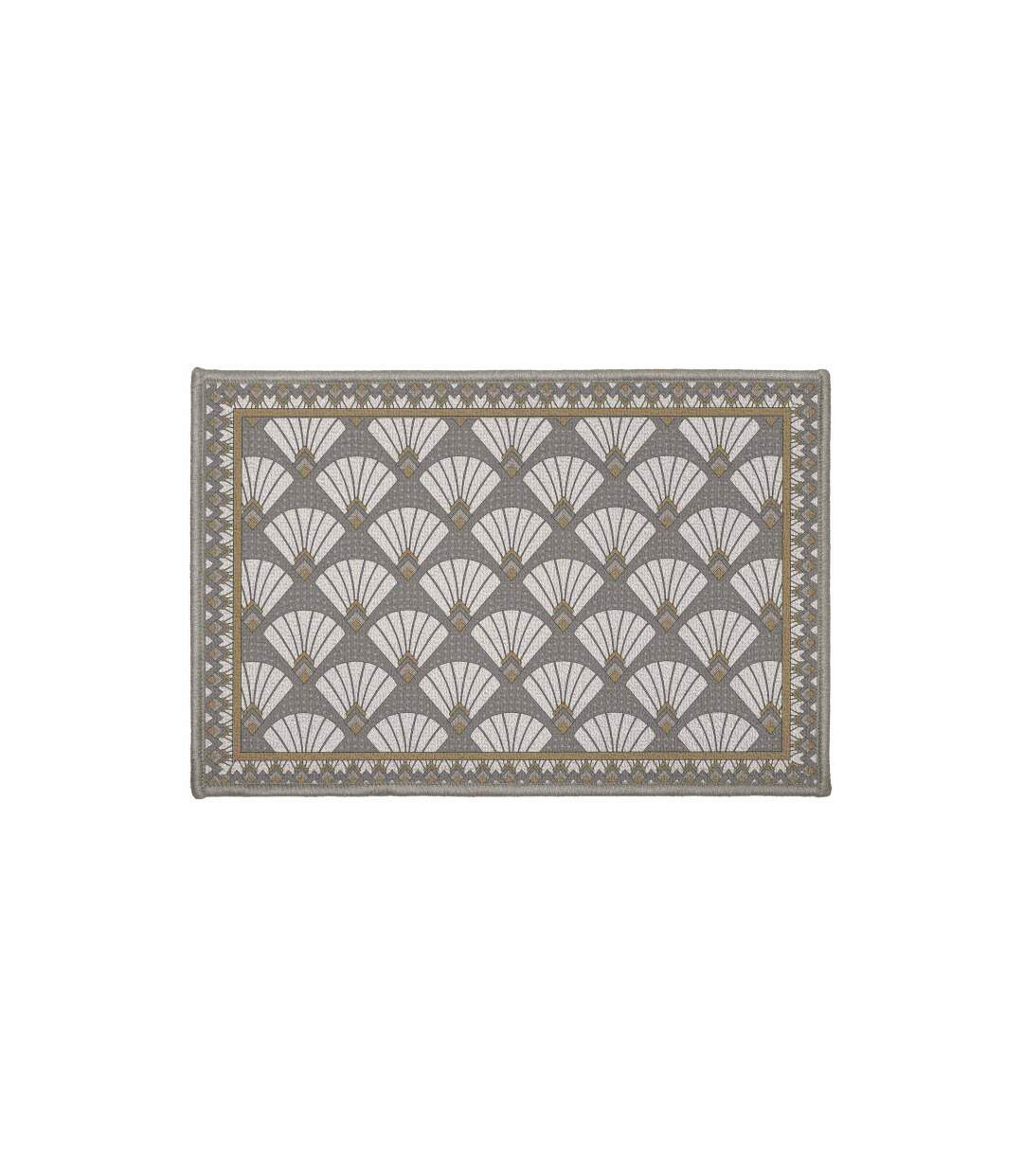 Tapis Déco Rectangulaire Art Déco Chic 40x60cm Gris-1
