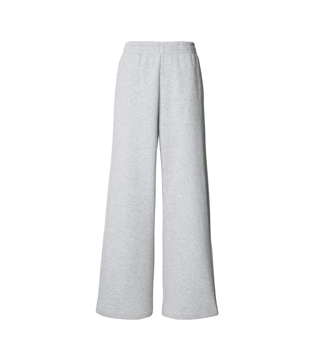 Womens/ladies Wide Leg Sweatpants Heather Grey Build Your Brand-2