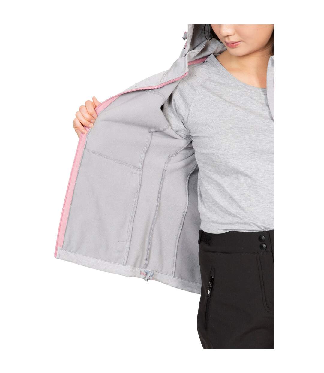 Womens/ladies Leah Waterproof Softshell Jacket Platinum Marl Trespass-4