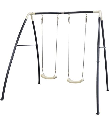 Portique balançoire double en métal Swing