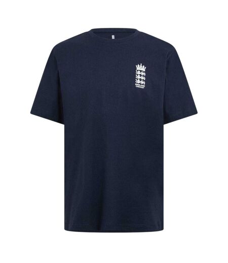 Mens Essentials 26/27 England Cricket T-shirt Navy Castore