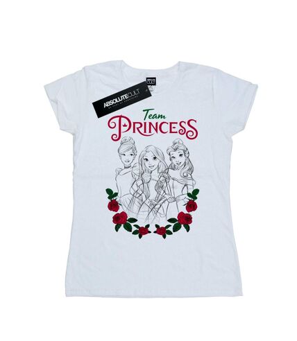 Disney Princess Womens/Ladies Flower Team Cotton T-Shirt (White) - UTBI37048