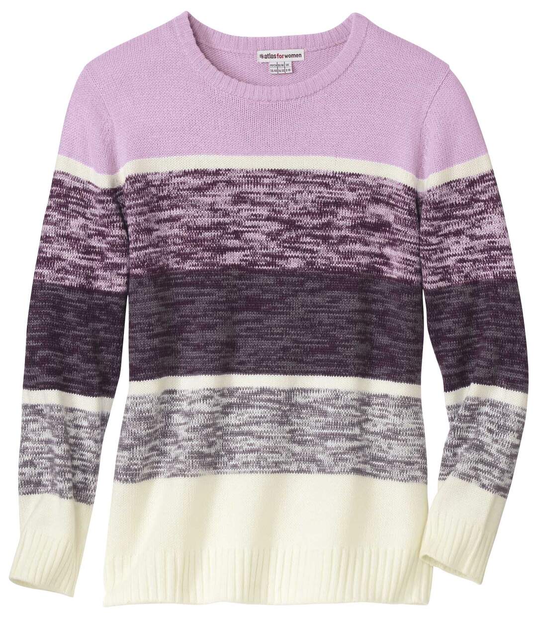 Women's Striped Jumper - Purple Plum Grey 