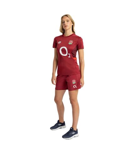 Umbro Womens/Ladies 23/24 England Rugby Gym Shorts (Tibetan Red) - UTUO1795
