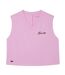 Womens/ladies Sport Relaxed Fit Sleeveless Crop Top Pink Lacoste-1