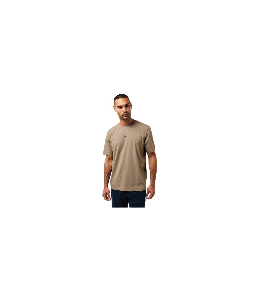 Mens Tchup Logo Oversized T-shirt Green Boss-1
