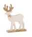 Statuette Déco Renne sur Pied 41cm Blanc-1