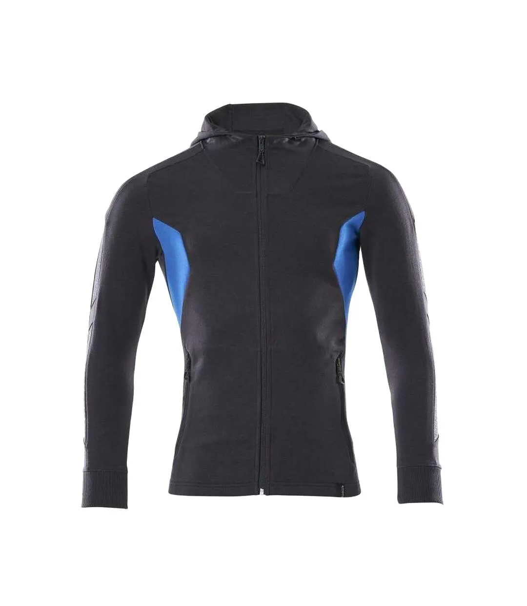 Mens Accelerate Full Zip Hoodie Dark Navy Azure Blue Mascot-1