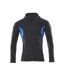 Mens Accelerate Full Zip Hoodie Dark Navy Azure Blue Mascot-1
