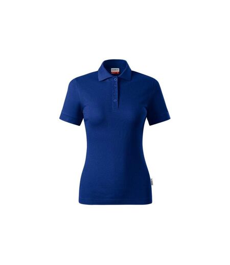 Womens/ladies Resist Heavyweight Polo Shirt Blue Rimeck