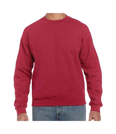 Sweat heavy blend homme rouge foncé chiné Gildan Gildan