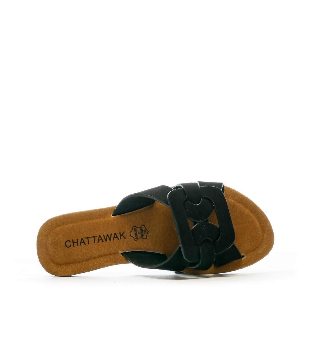 Claquettes noires femme chattawak pace-3