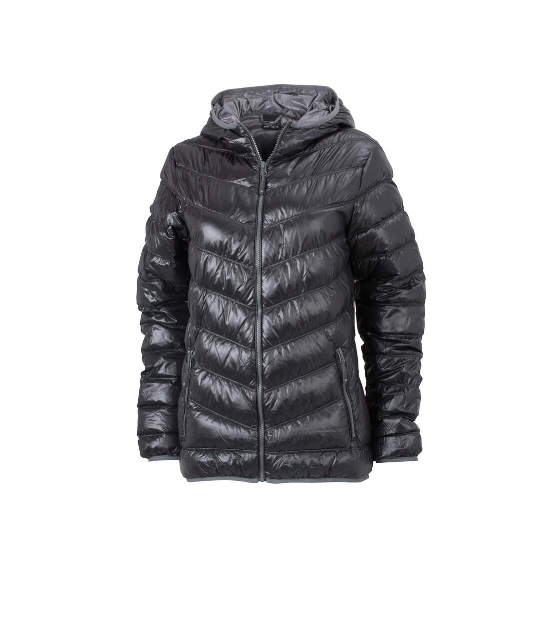 Veste duvet à capuche - doudoune anorak FEMME - JN1059 - noir-1