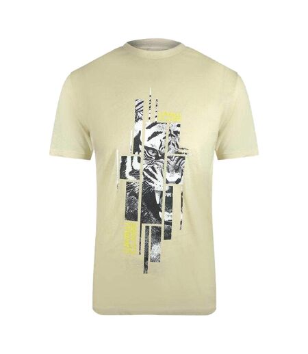 T-shirt Motif Abstrait Homme Beige Cavalli Class
