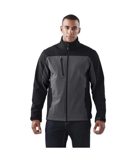 Stormtech Mens Cascades Soft Shell Jacket (Dolphin/Black) - UTRW8702