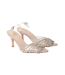 Womens/ladies brooke crystal sling back court shoes nude Dorothy Perkins