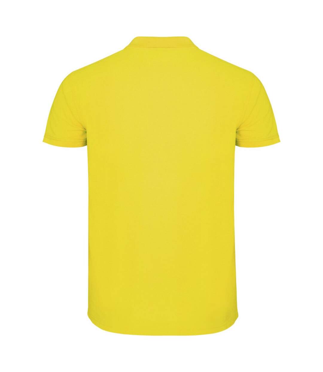 Mens star short-sleeved polo shirt yellow Roly-2