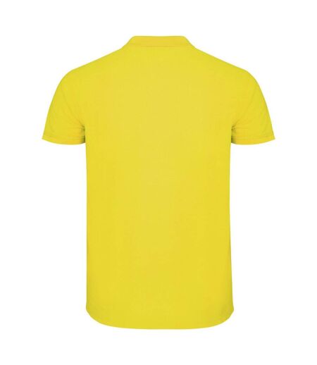 Mens star short-sleeved polo shirt yellow Roly