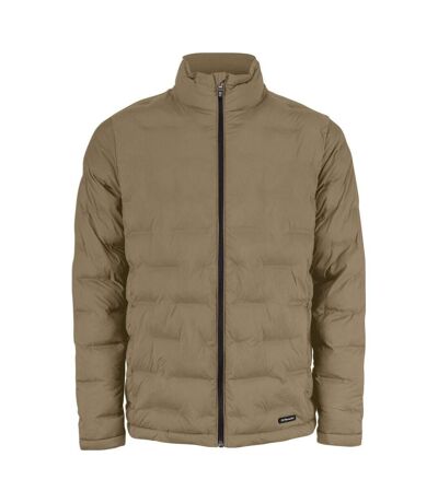 Womens/ladies Plain Full Zip Hoodie Khaki Brown Clique