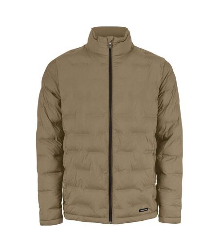 Womens/ladies Plain Full Zip Hoodie Khaki Brown Clique