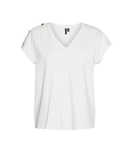 T-shirt Blanc Femme Vero Moda Karin Ava - L