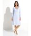 Chemise de nuit longue manches 3/4 coton imprimé-1