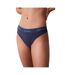 Womens/ladies Logo Cotton Blend Thong Dark Denim Calvin Klein-4