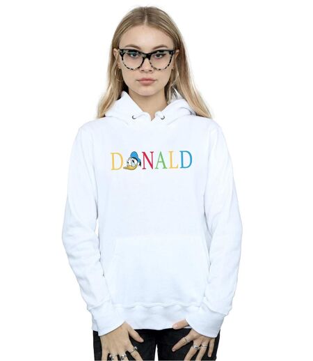 Disney - Sweat à capuche DONALD DUCK LETTERS - Femme (Blanc) - UTBI11318