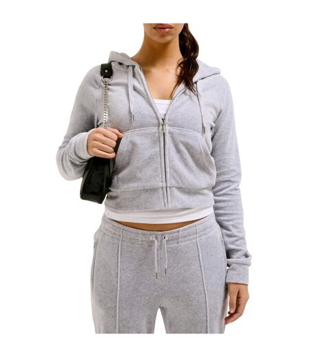 Veste À Capuche Motif/style Logo Classique Madison Femme Argenté Chiné Juicy Couture