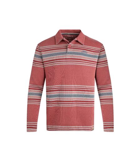 Mens caudale striped heavyweight ribbed rugby shirt baked apple Weird Fish