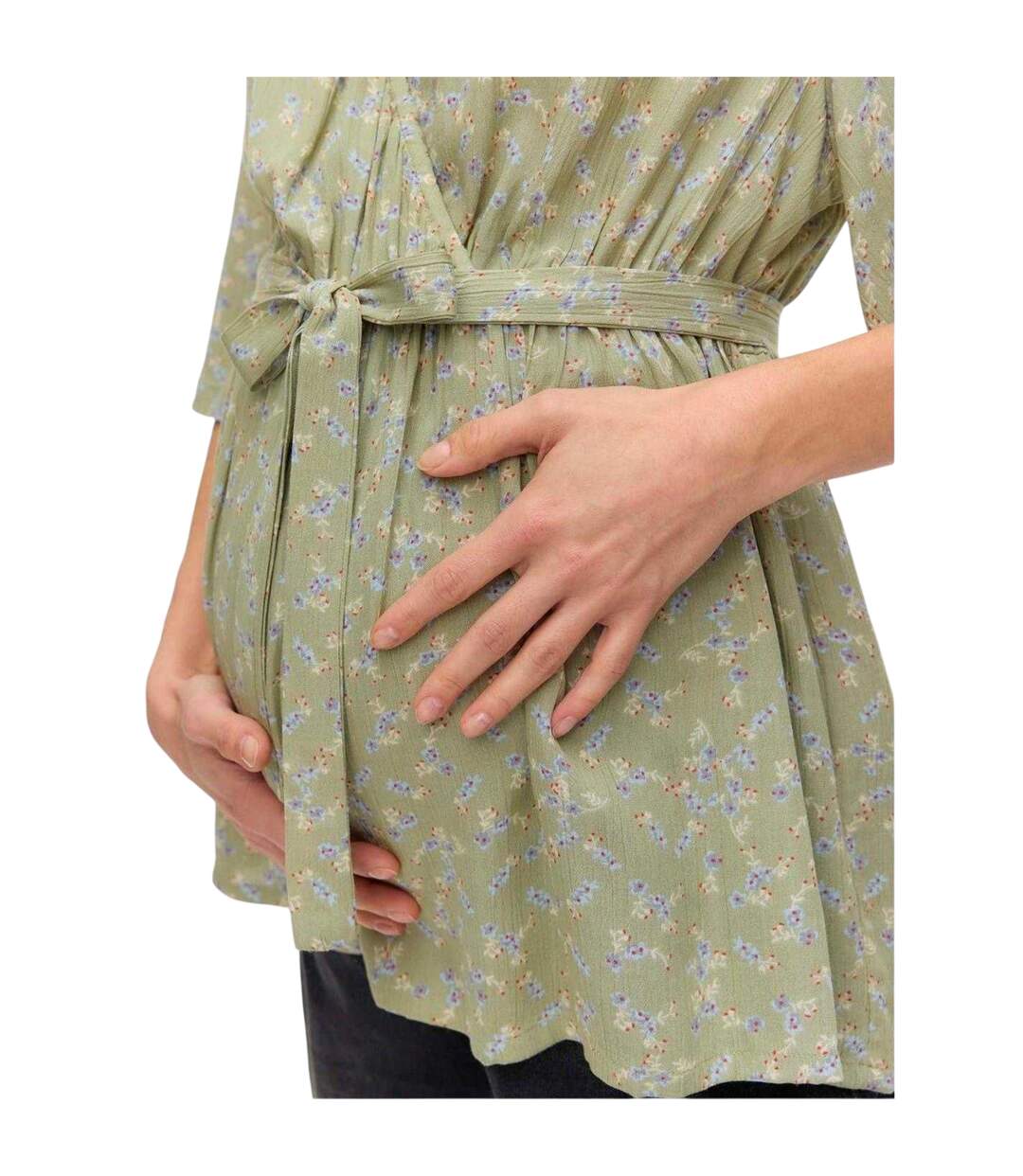 Haut Portefeuille Motif/style Floral Femme Robe Pour Le Thé Mamalicious-3