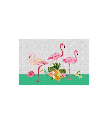 Set de Table à Motifs Flamingo Beach 28x43cm Rose