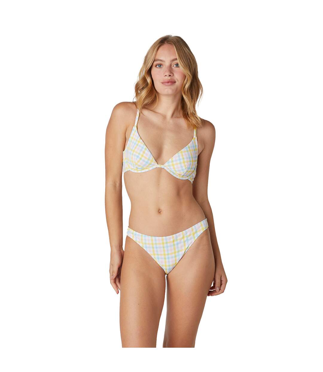 Haut de maillot de bain triangle armaturé blanc Maquis-4